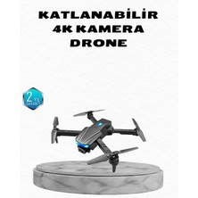 Buyx 4K Kamera Özellikli Katlanabilir Drone Wi-Fi ve Yükseklik Sabitlemeli - BU002T-7GHLU3