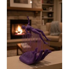 Buyx 3D El Insan Figürü Mor Modern Masa Üstü Ev ve Ofis Dekoru - BU002T-7HGAT1