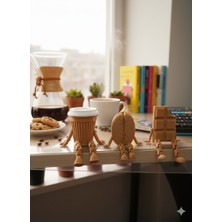 3'lü Set: Hareketli Kahve Keyfi Figürleri - Kahve Köşesi Dekorasyon Seti