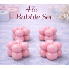 Twinroots Dekoratif Modern 4’lü Buble Set Pembe Mum