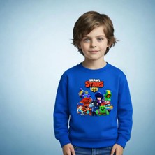 Efendioğlu Design Sweatshirt Brawl Stars Baskılı Pamuklu Çocuk Sweatshirt