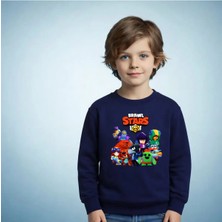 Efendioğlu Design Sweatshirt Brawl Stars Baskılı Pamuklu Çocuk Sweatshirt
