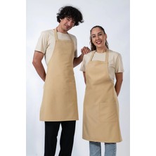 Etifa Tekstil Thira Model Mutfak Önlüğü Leke Tutmaz Profesyonel Aşçı ve Şef Önlüğü Bej