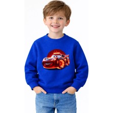 Efendioğlu Design Sweatshirt Alevli Araba Baskılı Çocuk Pamuklu Sweatshirt