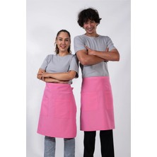 Etifa Tekstil Abant Model Mutfak Önlüğü Leke Tutmaz Profesyonel Aşçı ve Şef Önlüğü Pembe