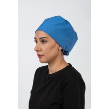 Etifa Tekstil Lastikli Bone Nefes Alabilen Hafif Konforlu Profesyonel Mutfak ve Aşçı Bone Mavi