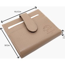 Westpolo Hakiki Deri Kağıt Para ve Bol Kart Bölmeli Patlı Unisex Cüzdan - Kum