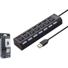 Azrlya USB Hub 7*usb Siyah HDX7001