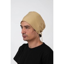 Etifa Tekstil Lastikli Bone Nefes Alabilen Hafif Konforlu Profesyonel Mutfak ve Aşçı Bone Bej