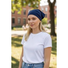 Etifa Tekstil Üçgen Bandana Fular Bone Mutfak ve Aşçı Bone Likralı Soft Lacivert