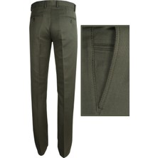 Varetta Ekek Koyu Yeşil Klasik Armüllü Keten Pantolon