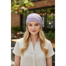 Etifa Tekstil Üçgen Bandana Fular Bone Mutfak ve Aşçı Bone Likralı Soft Lila