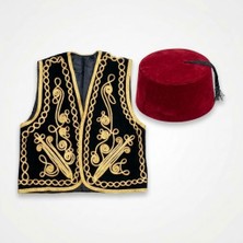 Ceyyiz Damat Kına Gecesi Osmanlı Siyah Yelek Ve Fes Takım