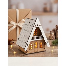 Işıklı Bungolov Evi Ahşap Mini Dekoratif Süs Hediyelik