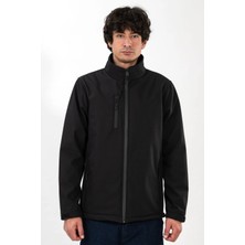Etifa Tekstil Softshell Mont Su ve Rüzgar Geçirmez Erkek Outdoor Mont Siyah