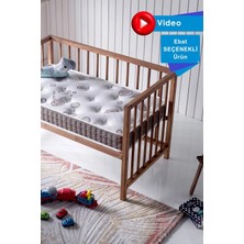 Bera Yatak Bamboo Park Yatak, Bebek Yatağı, Beşik Yatağı, Anne Yanı, Oyun Parkı Yatağı, Örme Kumaşlı - 10 cm