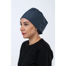 Etifa Tekstil Lastikli Bone Nefes Alabilen Hafif Konforlu Profesyonel Mutfak ve Aşçı Bone Antrasit