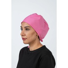 Etifa Tekstil Lastikli Bone Nefes Alabilen Hafif Konforlu Profesyonel Mutfak ve Aşçı Bone Pembe