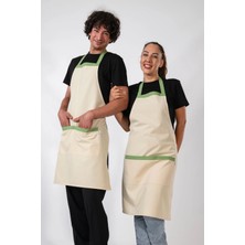 Etifa Tekstil Teos Model Mutfak Önlüğü Leke Tutmaz Profesyonel Aşçı ve Şef Önlüğü Krem