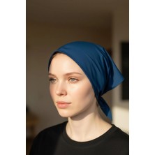 Etifa Tekstil Üçgen Bandana Fular Bone Mutfak ve Aşçı Bone Likralı Soft Indigo Mavi