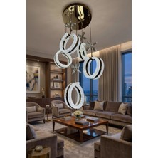 G-Light Elira 5’li Akrilik LED Halka Avize – Modern Lüks Tasarım