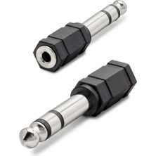 Marsilyan 6.5 mm To 3.5 mm F Çevirici Enstruman Gitar Siyah HDX1265