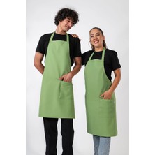 Etifa Tekstil Thira Model Mutfak Önlüğü Leke Tutmaz Profesyonel Aşçı ve Şef Önlüğü Yeşil