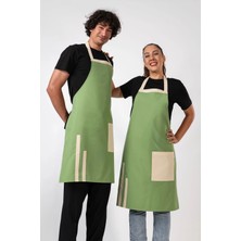 Etifa Tekstil Efes Model Mutfak Önlüğü Leke Tutmaz Profesyonel Aşçı ve Şef Önlüğü Yeşil