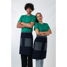 Etifa Tekstil Gloria Model Mutfak Önlüğü Leke Tutmaz Profesyonel Aşçı ve Şef Önlüğü Lacivert Antrasit