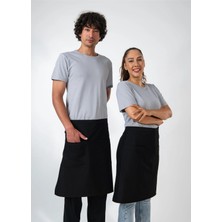 Etifa Tekstil Abant Model Mutfak Önlüğü Leke Tutmaz Profesyonel Aşçı ve Şef Önlüğü Siyah