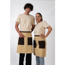 Etifa Tekstil Gloria Model Mutfak Önlüğü Leke Tutmaz Profesyonel Aşçı ve Şef Önlüğü Bej