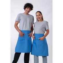 Etifa Tekstil Abant Model Mutfak Önlüğü Leke Tutmaz Profesyonel Aşçı ve Şef Önlüğü Mavi