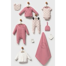 Moi Noi Yeni Doğan Flowers Koleksiyonu 10 Parça  - %100 Pamuk Şık Bebek Takımı