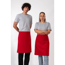 Etifa Tekstil Abant Model Mutfak Önlüğü Leke Tutmaz Profesyonel Aşçı ve Şef Önlüğü Kırmızı