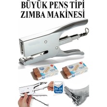 ArtMaster Pens Zımba Makinesi 24/6 ve 2 Adet Zımba Teli Norex Pens Tipi Çelik Büyük Zımba Makinası 30 35 Sayfa Ofis Büro Okul