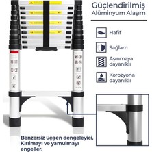 Larens 5 Metre Teleskopik Merdiven – Güvenli Kilit Sistemli Profesyonel Model