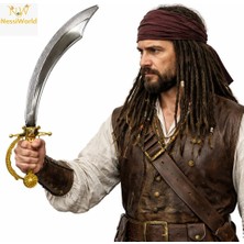 NessiWorld Parlak Metal Görünümlü Plastik Korsan Kılıcı 45 cm