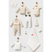 Moi Noi Şans Getiren Kokina Desenli 10 Parça Bebek Hastane Çıkışı - Nakışlı Premium Takım