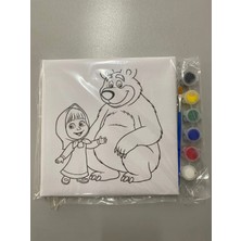 3DreaMaker 20X20 Maşa ve Koca Ayı Tuval Boyama Seti