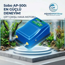Sobo Akvaryum Hava Motoru Çift Çıkışkı - Hız Ayarlı - 5W - AP-500