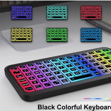 Moresun Buğz Mini Klavye Smarttv Işıklı Bluetooth Kablosuz Televizyon Ps3 Dizüstü Tabletler ve Telefonlar Için - Buğz