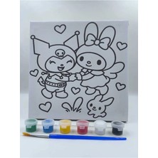 3DreaMaker My Melody & Kuromi Figürlü Çocuk Boyama Seti – Fırça ve Akrilik Boyalar Dahil