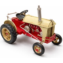 Hediyemio Dekoratif Metal Traktör – Vintage Nostaljik Bahçe Traktörü Masa ve Raf Dekoru