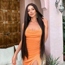 Virtustore Kumral Ekstra Uzun Boy Tül Peruk