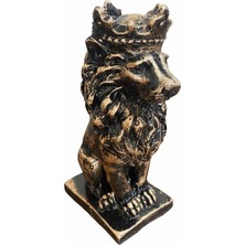 Çınaroğlu AVM Aslan Biblo Dekoratif Polyester Hediyelik Eskitme Ofis ve Vitrinlere Özel 16*7 cm