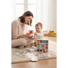 BURADABULDUN Ilk 100 Sözcük Bebek Eğitici Kartları - Bebek Zeka Gelişim Flash Kart Seti