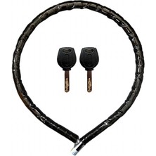 Moresun Buğz Yuma YM-752 Motorsiklet Kilidi Anahtarlı Körüklü Siyah ( Boy : 120CM-ÇAP : 22MM ) - Buğz