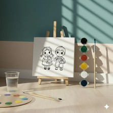 3DreaMaker Çocuklar Için Oyuncak Bebek Çizimli Eğitici ve Eğlenceli Tuval Boyama Seti