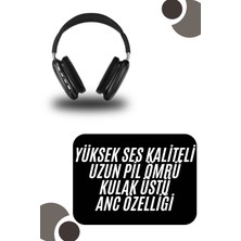 Moresun Buğz Kulak Üstü Kablosuz Bluetooth Kulaklık Yumuşak Süngerli Sd Kart Girişli - Buğz