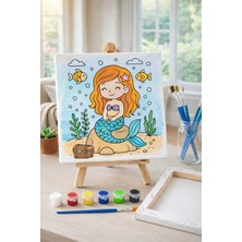 3DreaMaker Çocuk Tuval Boyama Seti (Deniz Kızı)